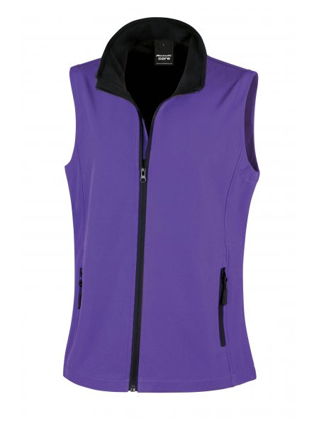 Gilet softshell femme pas cher à personnaliser Purple / Black