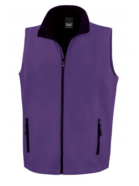 Gilet Softshell homme 2 couches pas cher à personnaliser Purple / Black