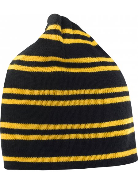 BONNET « TEAM » RéVERSIBLE Black / Gold / Black