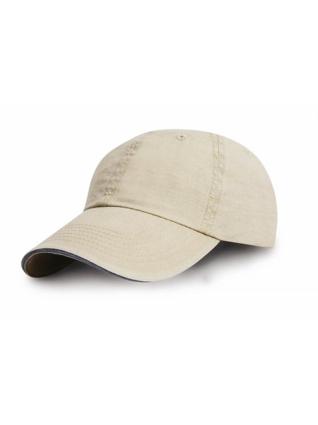 Casquette coton lavé Putty / Navy