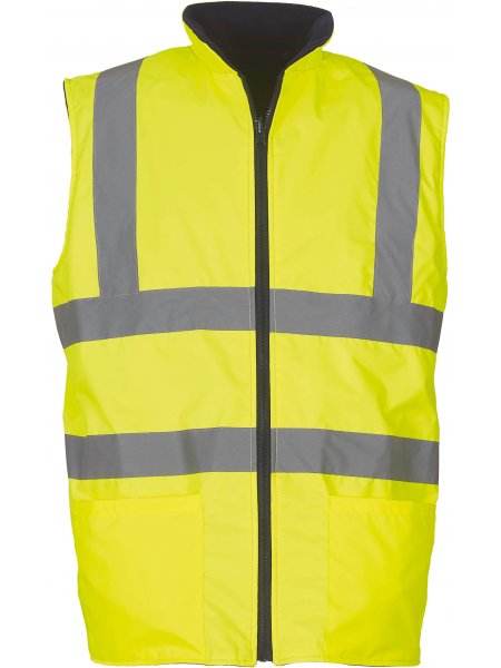 Bodywarmer réversible haute visibilité Hi Viz Yellow