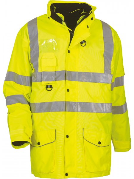 Parka de sécurité haute visibilité 7 en 1 Hi Viz Yellow