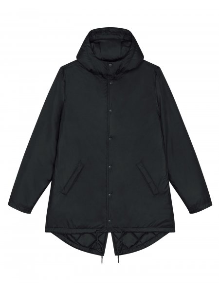 Veste parka unisexe matelassée personnalisable Black