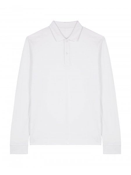 Polo unisexe manches longues personnalisé - Prepster 2.0 Long Sleeve White