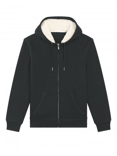 Veste sherpa en coton bio à personnaliser - Hygger Sherpa Black