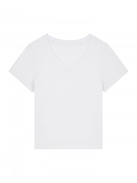 T-shirt bio col V personnalisé | Isla White