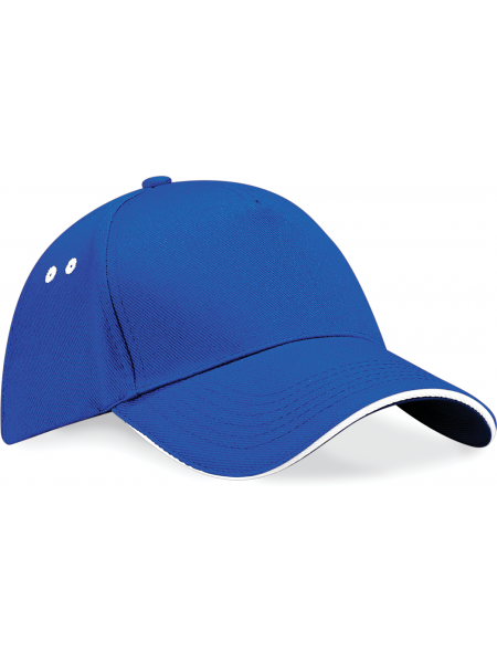 Casquette Ultimate à 5 panneaux sandwich contrasté  Bright Royal / White
