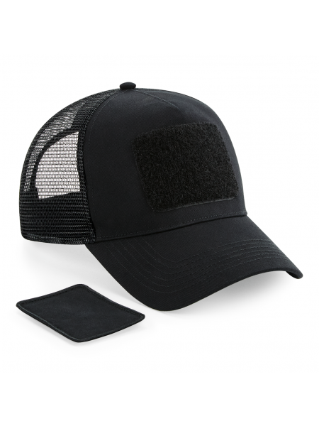 Casquette Filet Réglable à l'Arrière avec Patch Amovible personnalisable Black