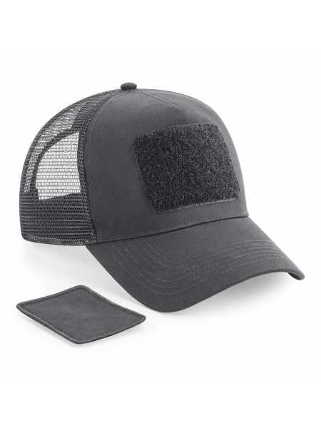 Casquette Filet Réglable à l'Arrière avec Patch Amovible personnalisable Graphite Grey