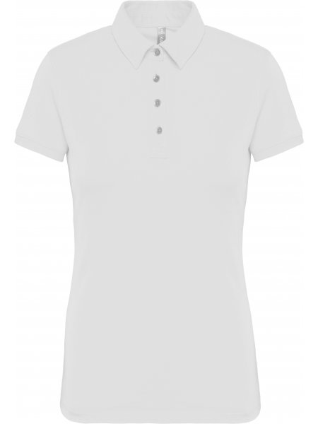 Polo jersey femme à personnaliser White