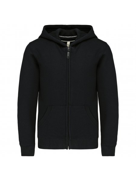 Sweat zippé personnalisé enfant Black