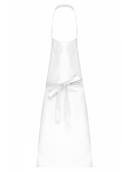 Tablier polycoton sans poche personnalisable White