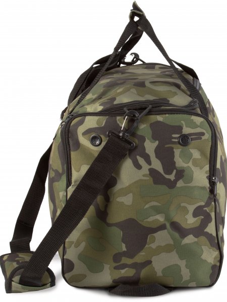 Vue profil sac de sport KI0617 en coloris Olive Camouflage