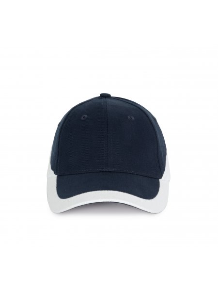RACING - Casquette bicolore 6 panneaux à personnaliser Navy / White