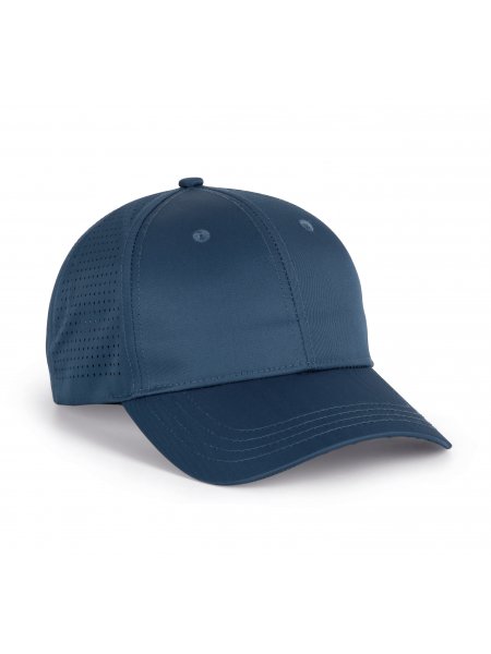 casquette bleue premium recyclé vue profil sans logo