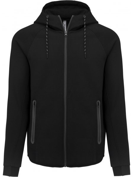 Veste capuche sport personnalisée Black