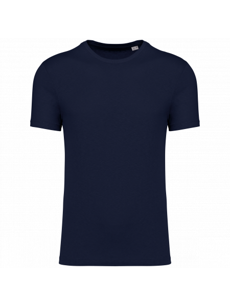 T-shirt écoresponsable en coton bio et lin unisexe personnalisable Navy