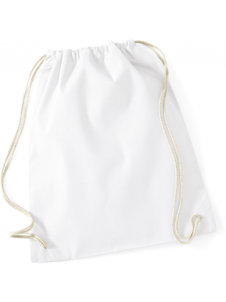 Sac à dos avec cordelettes en coton à personnaliser White