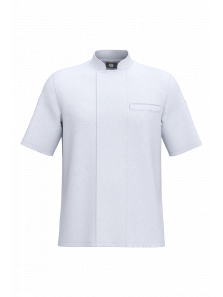 Veste de cuisine écoresponsable manches courtes unisexe personnalisable White