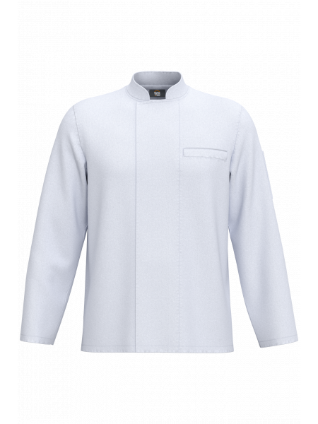 Veste de cuisine écoresponsable manches longues unisexe personnalisable White