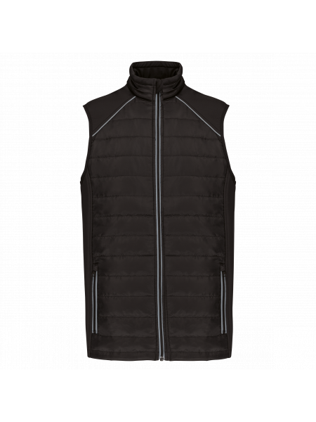 Bodywarmer Day To Day bi-matière unisexe personnalisable Black / Silver