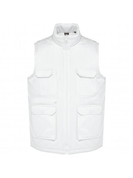 Gilet multipoches rembourré à personnaliser White