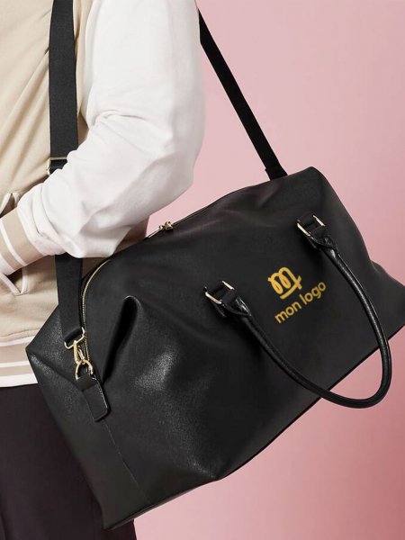 sac de voyage noir avec logo or sac de voyage noir avec logo or