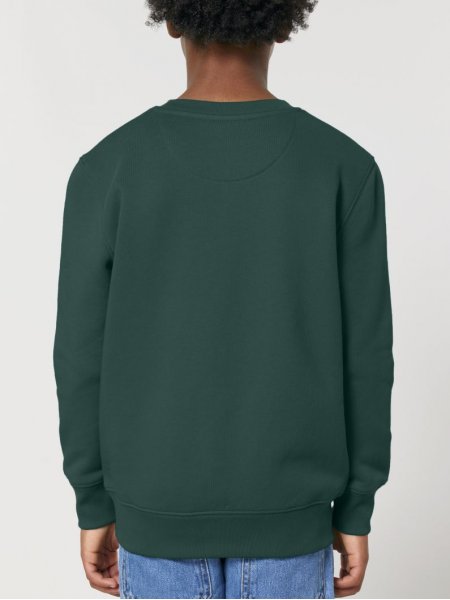 petit garçon vue de dos portant le sweat Mini Changer 2.0 en coloris Glazed Green petit garçon vue de dos portant le sweat Mini Changer 2.0 en coloris Glazed Green