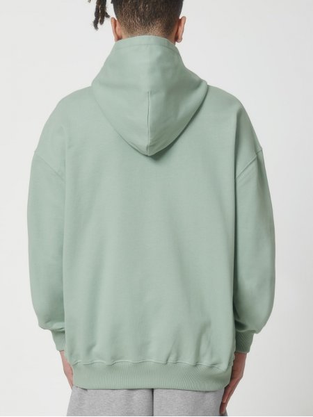 mannequin homme de dos portant le Sweat à capuche oversized à personnaliser - Cooper Dry