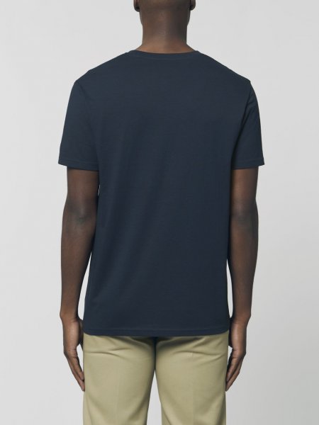 STTU758 Dos Dark Heather Grey Homme portant le t-shirt Stanley / Stella Rocker référence STTU758 de couleur Dark Heather Grey de dos