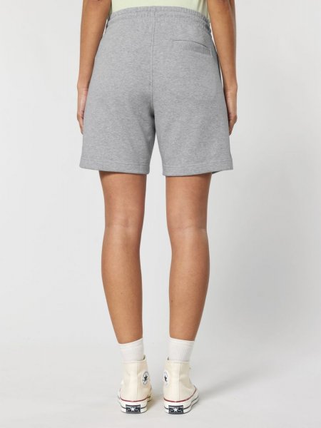 Stanley / Stella STBU186 woman back Heather Grey Femme portant le short Stanley / Stella Rocker référence STBU186 de couleur Heather Grey de dos