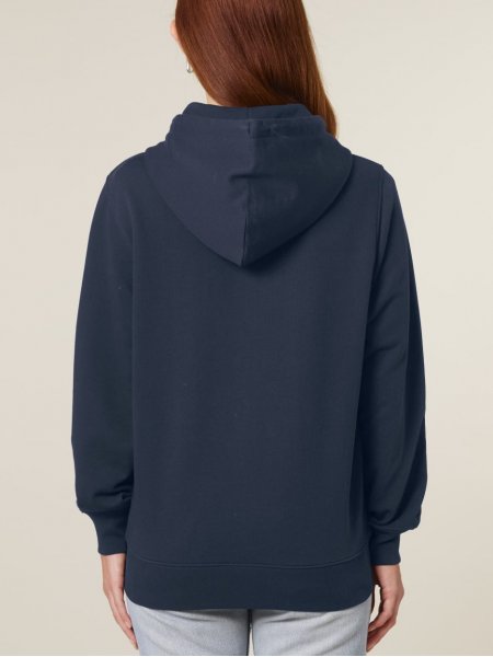 mannequin femme de dos portant le Sweat Connector 2.0 personnalisable mannequin femme de dos portant le Sweat Connector 2.0 personnalisable