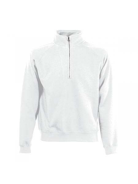 Sweat personnalisé pas cher - col zippé White