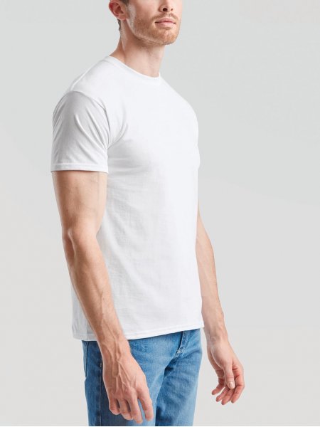 mannequin homme de profil portant le T-shirt manches courtes Super Premium personnalisable mannequin homme de profil portant le T-shirt manches courtes Super Premium personnalisable