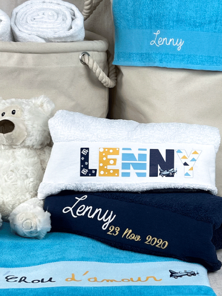 serviette de bain logo