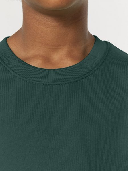 zoom sur le col du sweat Mini Changer 2.0 en coloris Glazed Green zoom sur le col du sweat Mini Changer 2.0 en coloris Glazed Green