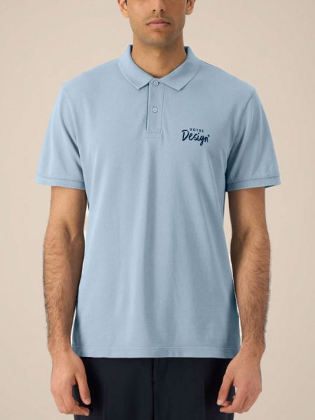 mannequin homme de face portant le Polo Coaster Vintage personnalisable mannequin homme de face portant le Polo Coaster Vintage personnalisable