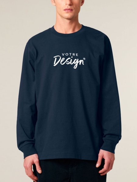 mannequin homme de face portant le T-shirt Freestyler manches longues personnalisable
