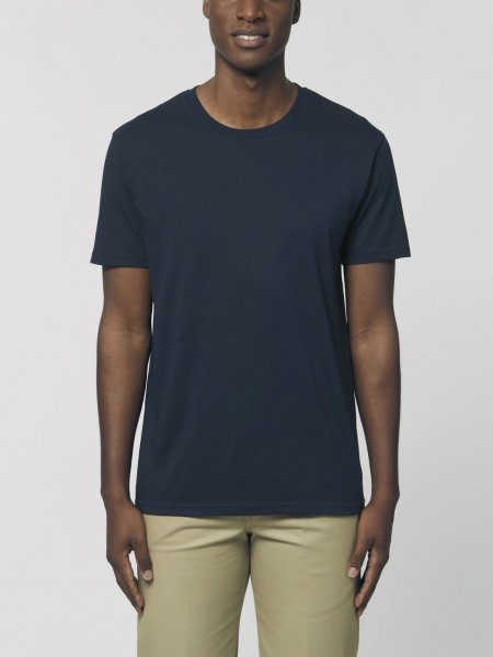STTU758 Face Dark Heather Grey Homme portant le t-shirt Stanley / Stella Rocker référence STTU758 de couleur Dark Heather Grey de face