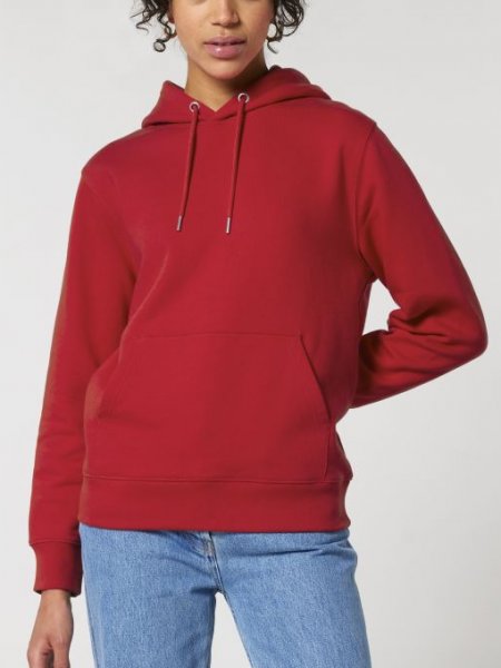Femme portant un sweat Cruiser 2.0 à personnaliser, en coloris Red