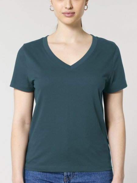STTW176 face stargazer Femme portant le t-shirt Stanley / Stella Rocker référence STTW176 de couleur Stargazer de face
