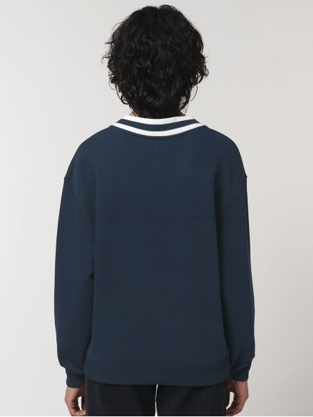 Dos du sweat col V Sloaner en coloris French Navy Dos du sweat col V Sloaner en coloris French Navy