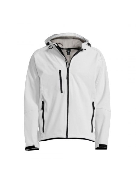 Veste softshell à capuche 3 couches personnalisable Replay Blanc