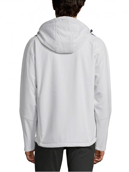 Dos de la veste Softshell homme Replay en coloris blanc Dos de la veste Softshell homme Replay en coloris blanc