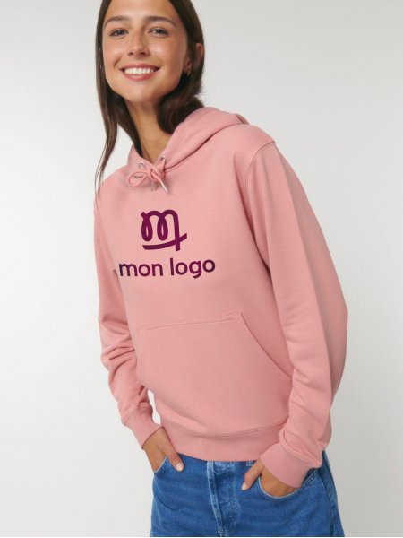 sweat stanley/stella STSU011 abricot avec logo
