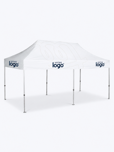 Gazebo Pliant 3x6 m - Tissu Imperméable Personnalisé