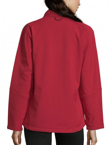 Dos de la veste softshell pour femme Roxy en coloris Rouge