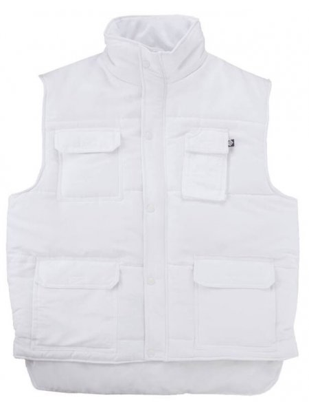 Bodywarmer matelassé multipoches White