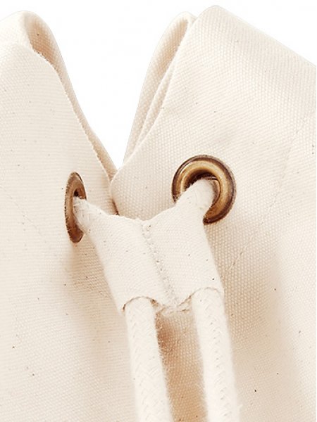 Détails du système de fermeture sur le sac en coton bio WM812 en coloris Natural