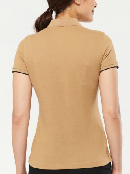 Polo workwear WK271 en coloris camel vue de dos Polo workwear WK271 en coloris camel vue de dos